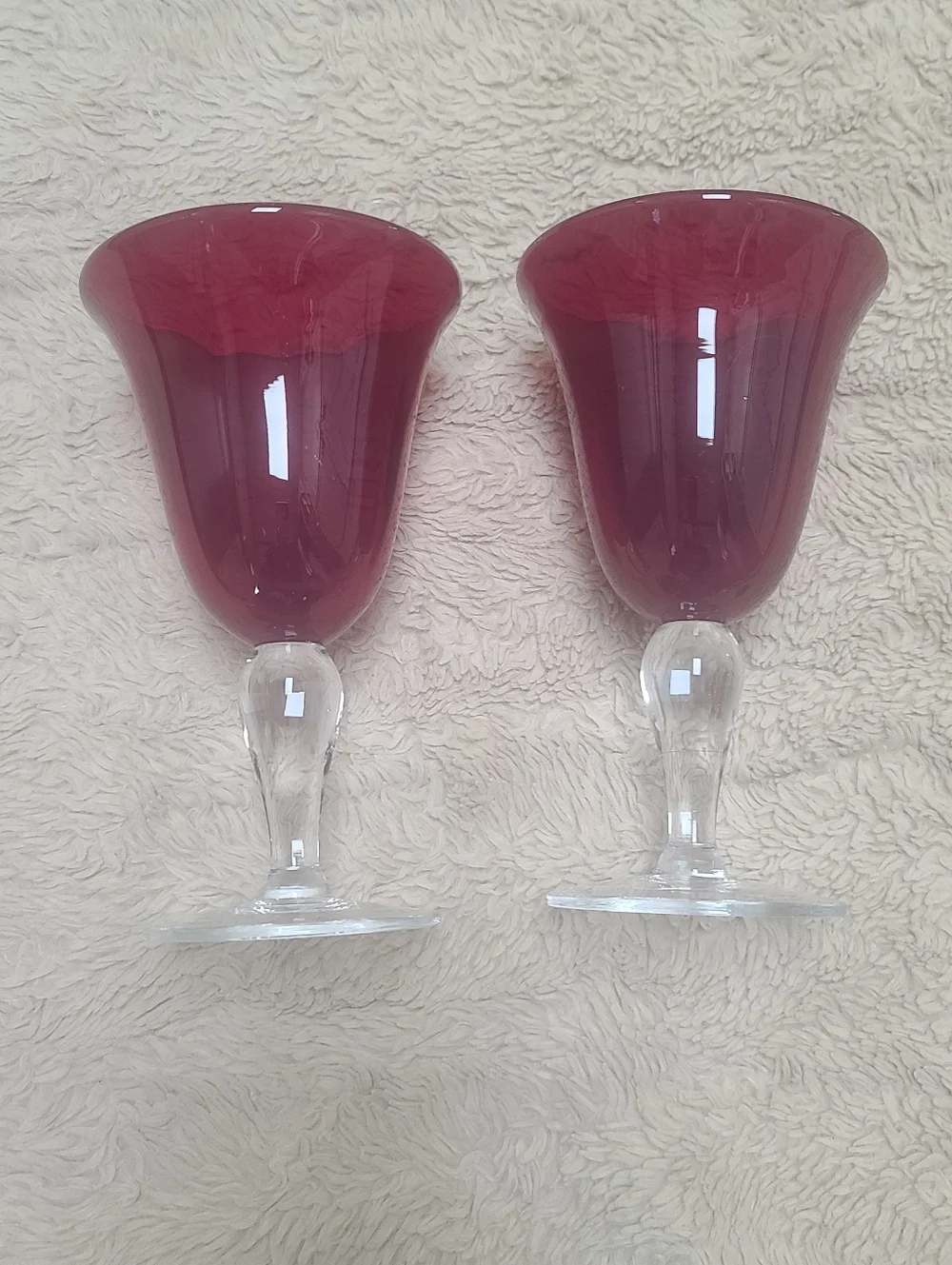 Artland Iris Ruby Water Goblets Set Of 2 - Picture 5 of 5
